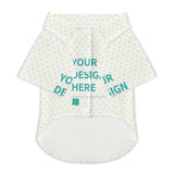 Personalized Dog Shirt Vest - White with Heart Pattern and Customizable Design