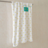 Custom beach towel with yellow heart pattern, 100% polyester, ideal for swimming, camping, and beach trips