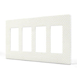 Custom four-gang light switch plate cover with yellow heart pattern. Made of PC panel for home decor.