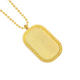 Gold memory necklace, alloy pendant with crystal border, personalized gift for her