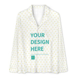 Customizable men's pajama set in cotton-like fabric with button-down design, sleepwear gift