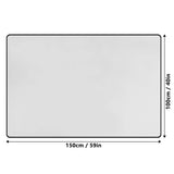 White soft rug with black border, 150cm x 100cm for living room. Non-slip, large indoor carpet for bedroom