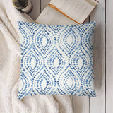 Blue dot pattern plush throw pillow cover for sofa, couch, or living room