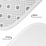 Bathroom rug set detail, anti-slip backing and coral fleece front, available at MyArtsyGift