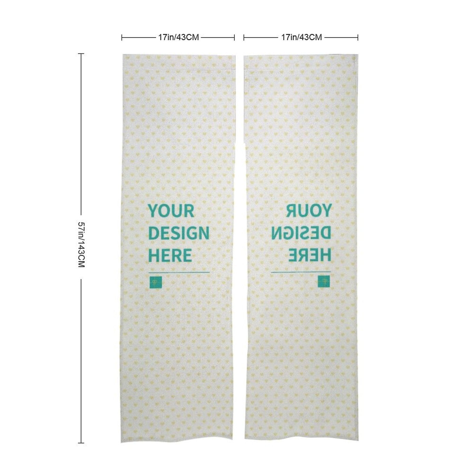 Personalized white linen doorway curtain with custom design, perfect for home decor and personalized art from MyArtsyGift.