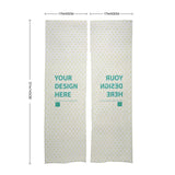 Personalized white linen doorway curtain with custom design, perfect for home decor and personalized art from MyArtsyGift.