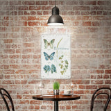 Butterfly metal tin sign, botanical art decor, made in USA, perfect home decor gift.