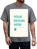 Custom 230g Washed Cotton T-Shirt - Front Print - Ships from Canada