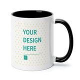 MyArtsyGift - Custom White Ceramic Mug, Personalized Inner Color Mug Customized Gift, Made in USA