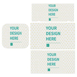 Custom Switch skin sticker set with heart pattern, personalized with 'Your Design Here' text.