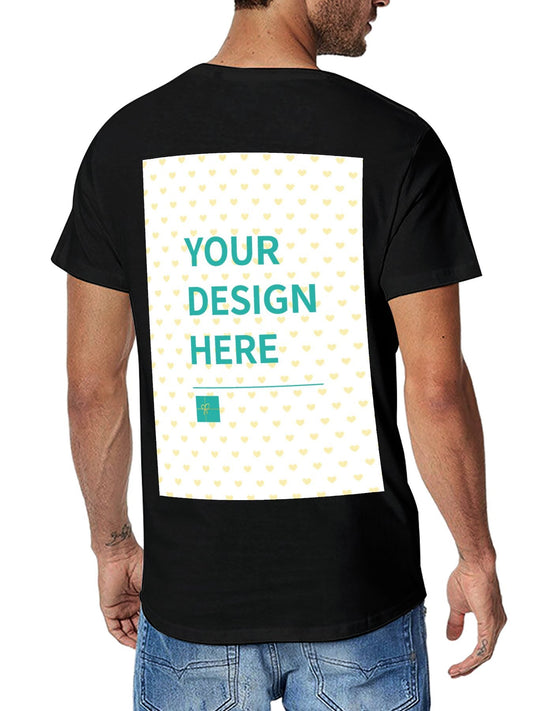 Custom 180g Cotton T-Shirt - Back Print - Ships from Canada