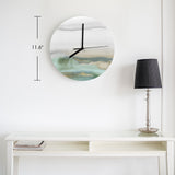 11.6 inch MDF wall clock with abstract art, suitable for living room, kitchen, or office decor