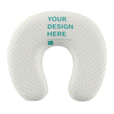 Customizable U-Shaped Travel Pillow with heart pattern, personalized design for travel comfort
