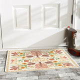 Autumn-themed rubber entrance doormat with 'Gather Together' text, for indoor or outdoor use.