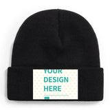 Custom Knit Beanie - Printed Patch - Ships from Canada