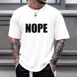White NOPE Gildan unisex cotton t-shirt. Comfortable tee for casual wear. MyArtsyGift.