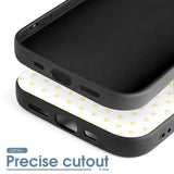 iPhone 14 phone case with precise cutouts, black TPU, heart pattern, MyArtsyGift