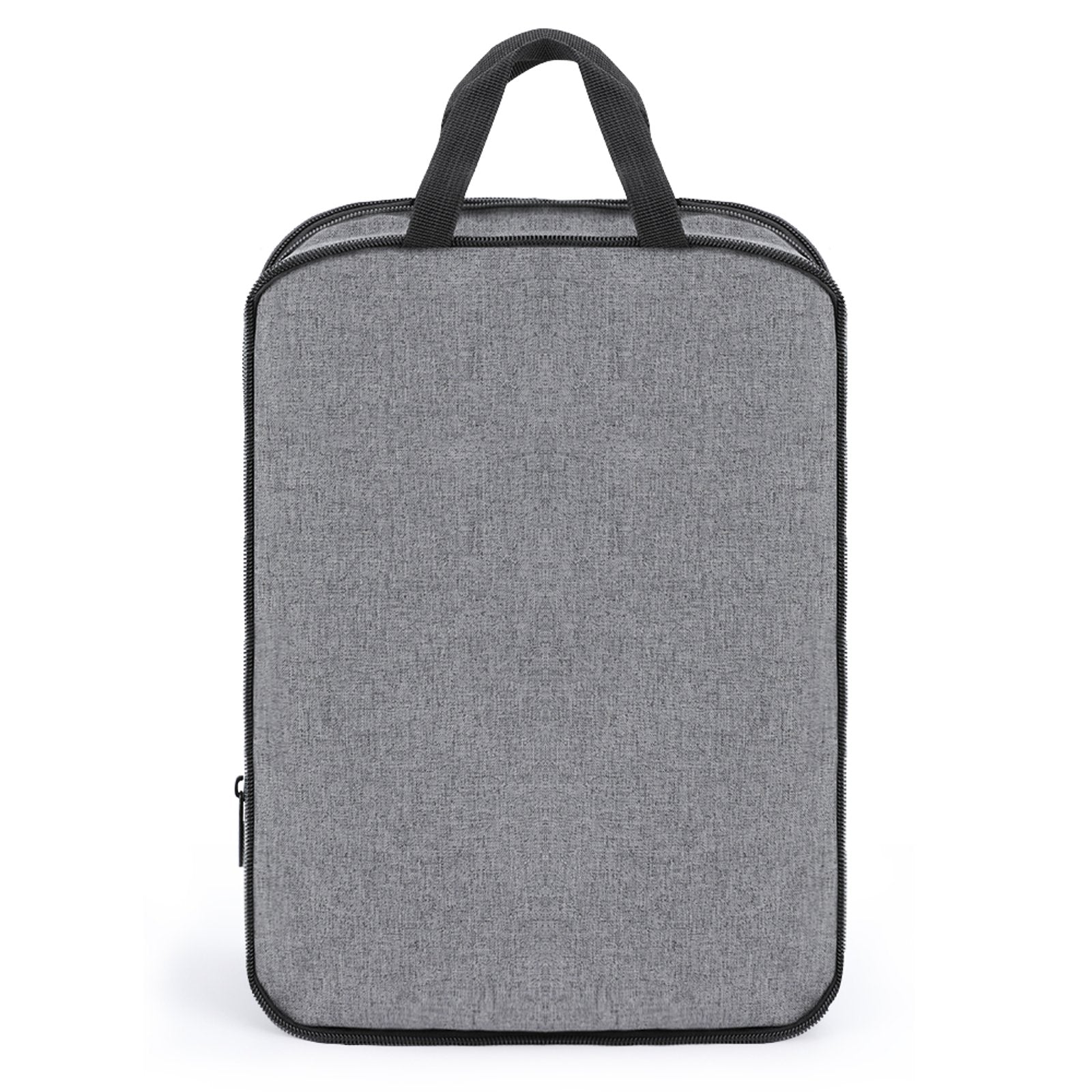 Grey snowflake fabric travel shoe bag with handle and zipper for travel, shoe pouch for men and women