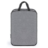 Grey snowflake fabric travel shoe bag with handle and zipper for travel, shoe pouch for men and women