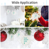 Custom snowflake Christmas ornaments with personalized design, perfect for holiday decor.