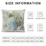 Plush throw pillow cover with seashell design, high quality, comfortable, non-run, breathable, size options available