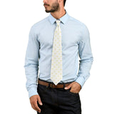 Heart-patterned men's tie, business work gift for dad, husband, boyfriend. Polyester material.