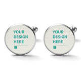 Custom cufflinks for men featuring personalized design options, perfect for wedding gifts and tuxedo shirts.