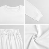 Personalized Men's Round Neck Pajama Set Custom Adult Pajamas Gift 180g