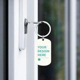 Custom Metal Keychain Customizable Special Text, Date, and Name