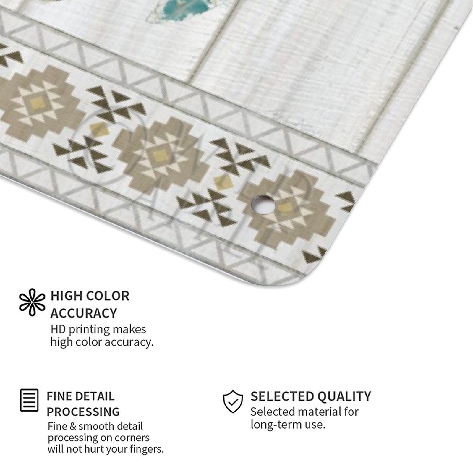 Bohemian metal tin sign detail: High color accuracy and fine detail processing. Personalized home decor, Made in USA.