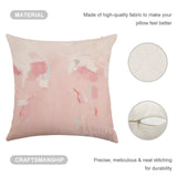 MyArtsyGift Linen Throw Pillow Case in Splash Pink, high-quality fabric, abstract design, for living room
