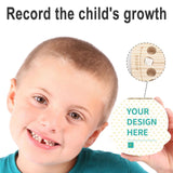 Personalized tooth box, baby keepsake gift, featuring "YOUR DESIGN HERE" design, made of wood for childhood memory.