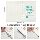 Customizable loose-leaf notebook, your design here, perfect for note-taking, school or office use, ring binder
