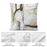 Abstract art pillow cover, soft plush fabric, decorative pillow with invisible zipper for sofa and couch.