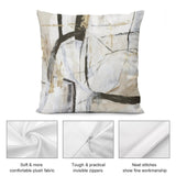 Abstract art plush throw pillow cover with soft plush fabric, invisible zipper, and decorative design for sofa or couch