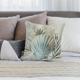 Seashell design plush pillow cover, perfect for sofa or couch, part of MyArtsyGift decor