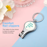 Customizable nail clipper keychain, metal with Your Design Here, perfect for gifting, Comfort Nail clippers.