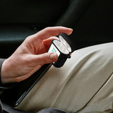 Black custom AirPod case with 'YOUR DESIGN' personalization on case, compatible with AirPods 1 & 2