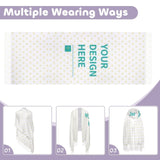 Customizable scarf with multiple wearing ways. Personalized winter shawl with your design, soft imitation cashmere material.