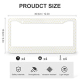 Custom car license plate frame with yellow heart pattern, durable and safe.