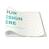 Personalized placemat with "OUR DESIGN HERE" text, featuring a heart pattern and delicate edge detail.