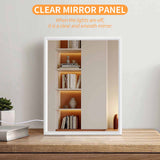 Clear LED mirror panel, acrylic material, customizable gift, bedroom decor. Smooth mirror surface.