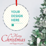 MyArtsyGift - Personalized Christmas Ornaments Custom Photo Crystal Glass Ornament Family, Pets, Baby's Xmas Decor