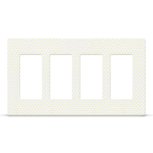 Custom light switch plate cover with yellow heart pattern for home decor, made of PC panel