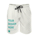 Custom Men's Quick Dry Swim Trunks with Heart Print, 'Your Design Here', and Pockets
