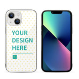 Personalized iPhone 13 case with custom design on a glass + TPU material, MyArtsyGift