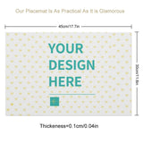 Custom placemat for dining table, personalized design on PVC, heart pattern, 45x30cm