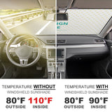 Windshield sunshade effectively keeps car cool, reducing interior temperature; personalized car window sunshade