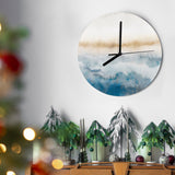 Modern MDF wall clock with watercolor design, perfect for living room, kitchen, and office decor
