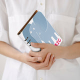 A5 blue elephant design loose-leaf notebook, 'DREAM BIG' theme, PU leather for note-taking